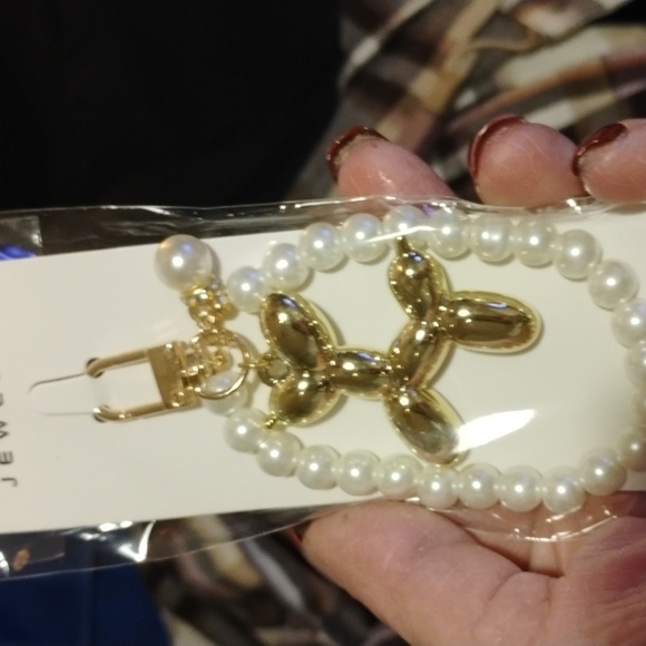 Handbags - Puffered dog with pearls bag charm